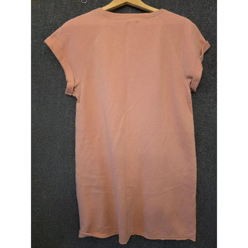 Aerie Dress Womens Small Pink French Terry Short‎ Sleeve Sweatshirt Mini Casual